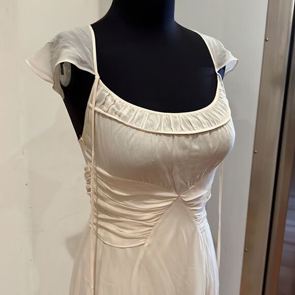 Womens size S dress for events wedding prom cream with beads - Picture 3 of 8